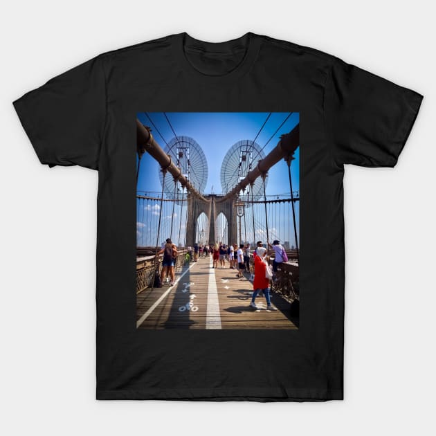 Brooklyn Bridge, Manhattan, New York City T-Shirt by eleonoraingrid